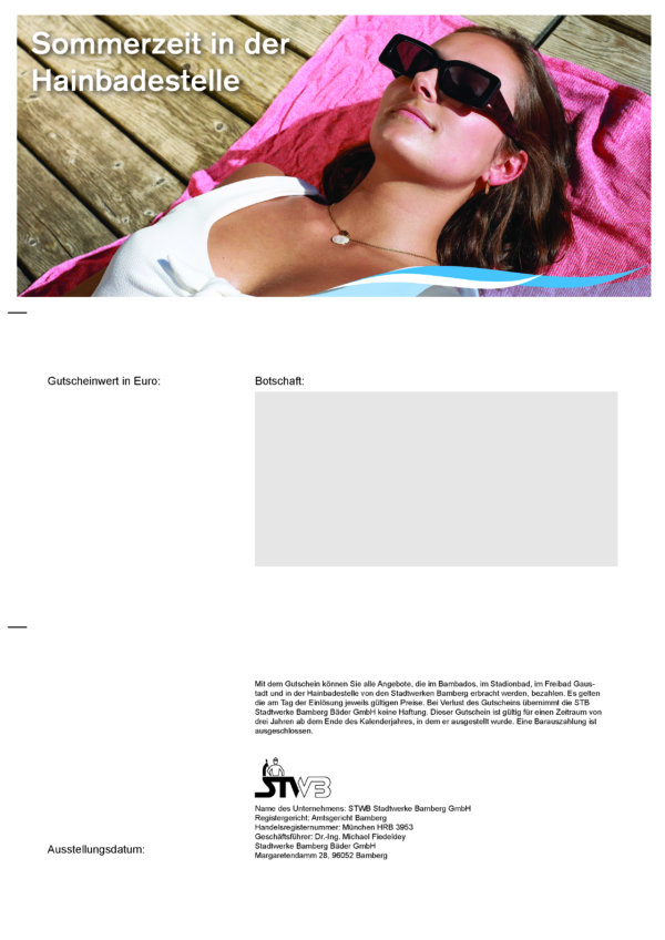 Gutschein Print-at-Home Hainbadestelle